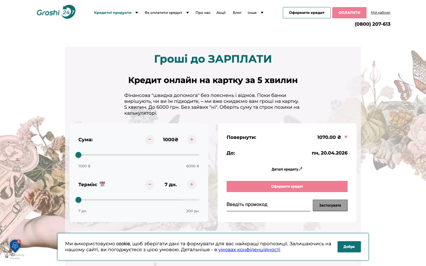 Groshi 24/7 скріншот