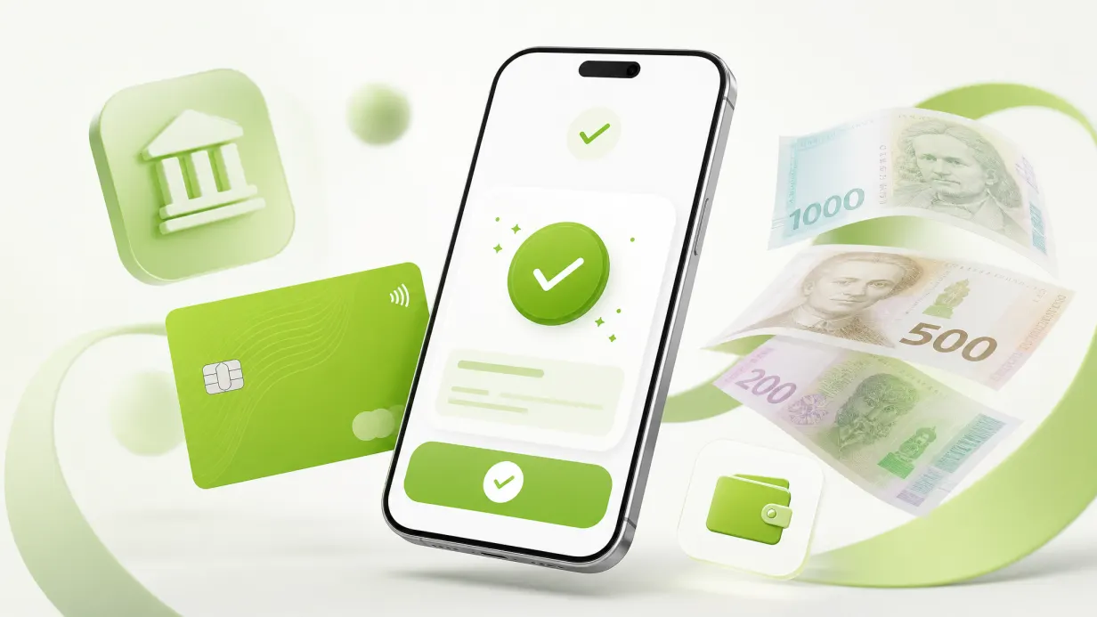 Кредит онлайн без отказа на карту — смартфон с подтверждением выдачи и гривневые купюры